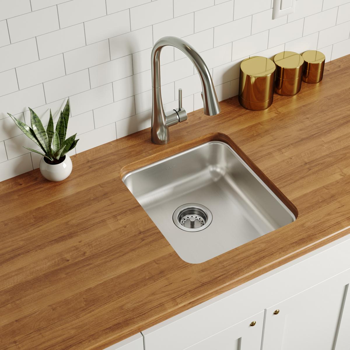 lustrous satin single bowl undermount ada sink
