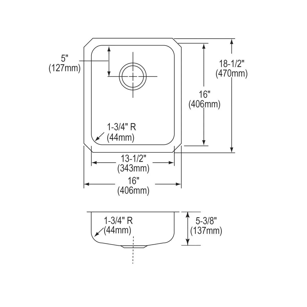 lustrous satin single bowl undermount ada sink