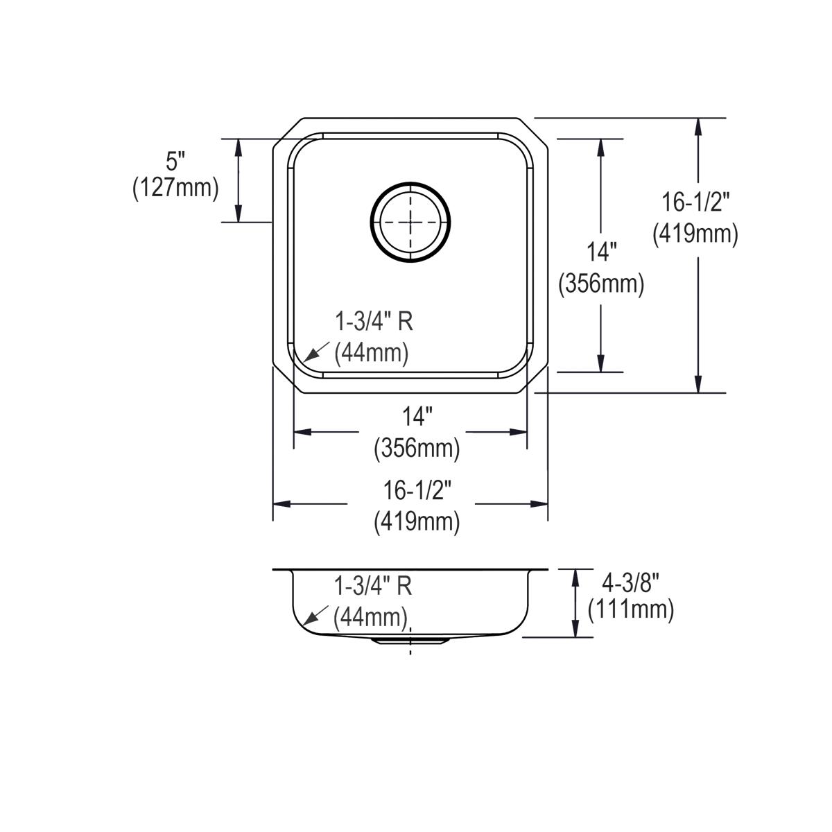 lustrous satin single bowl undermount ada sink