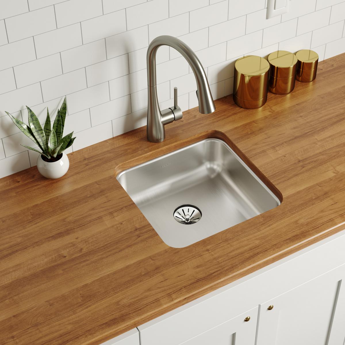 lustrous satin single bowl undermount ada sink