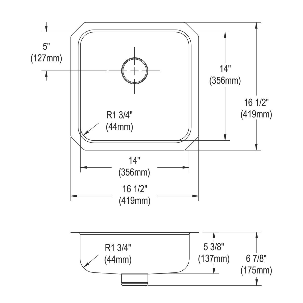 lustrous satin single bowl undermount ada sink