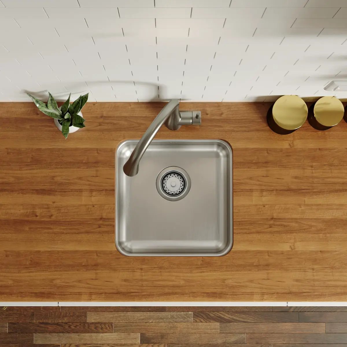 lustrous satin single bowl undermount ada sink