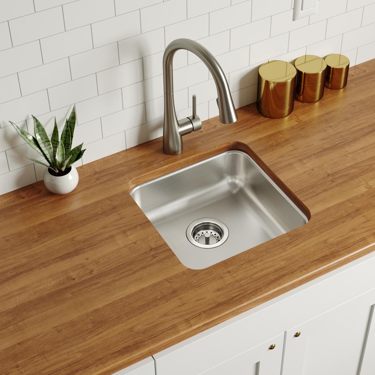 lustrous satin single bowl undermount ada sink