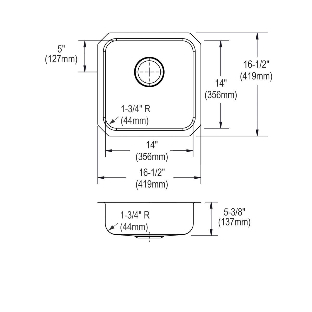 lustrous satin single bowl undermount ada sink