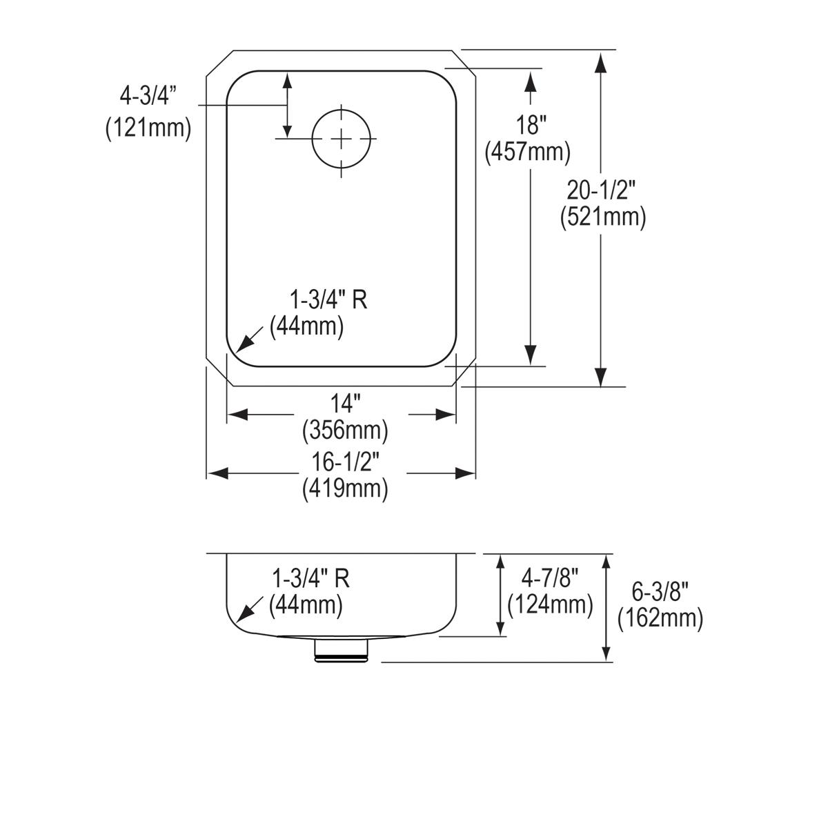 lustrous satin single bowl undermount ada sink