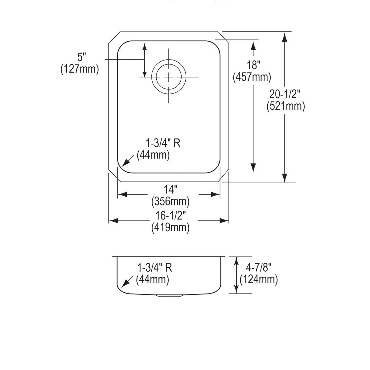 lustrous satin single bowl undermount ada sink