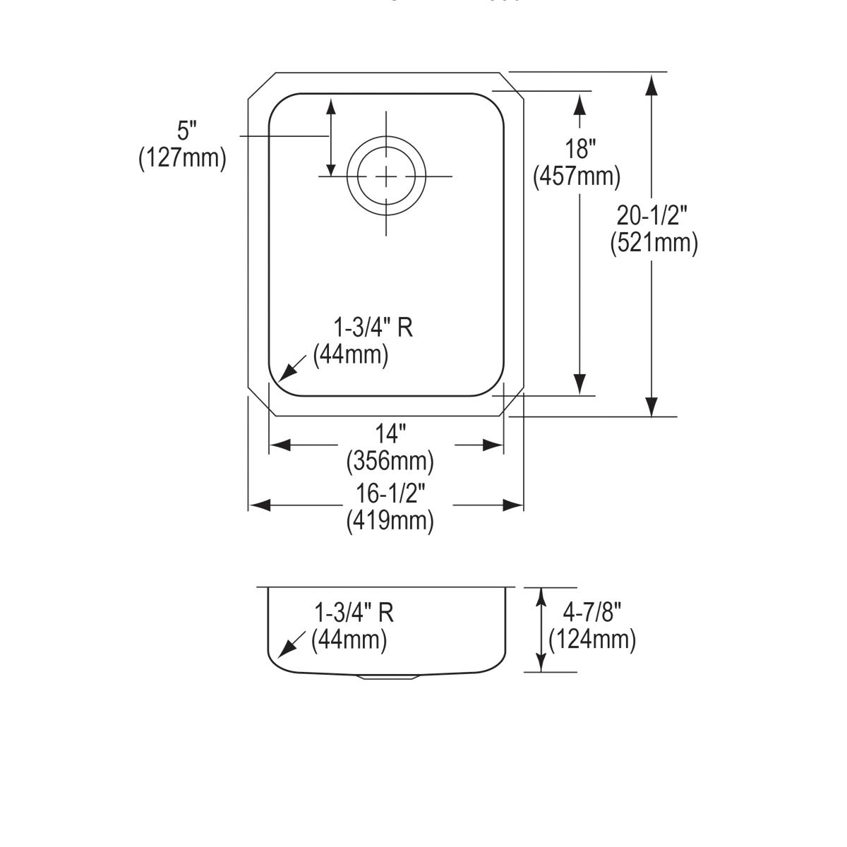 lustrous satin single bowl undermount ada sink