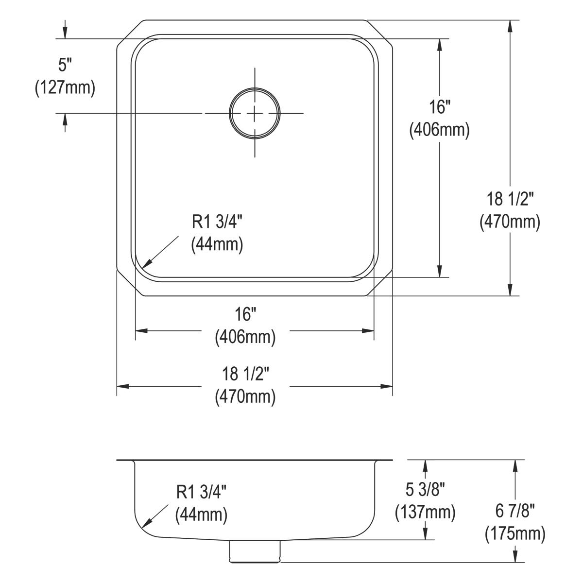lustrous satin single bowl undermount ada sink