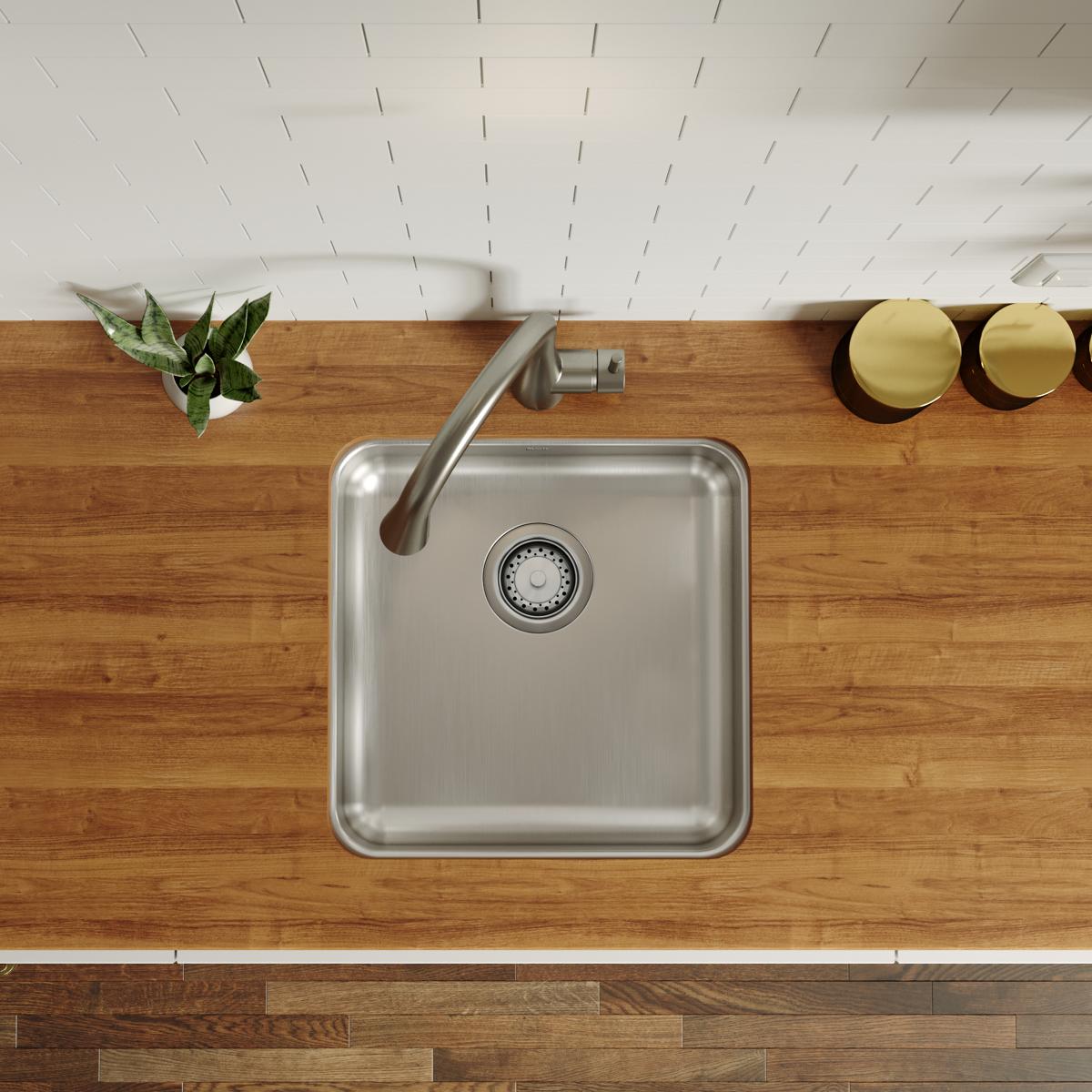 lustrous satin single bowl undermount ada sink