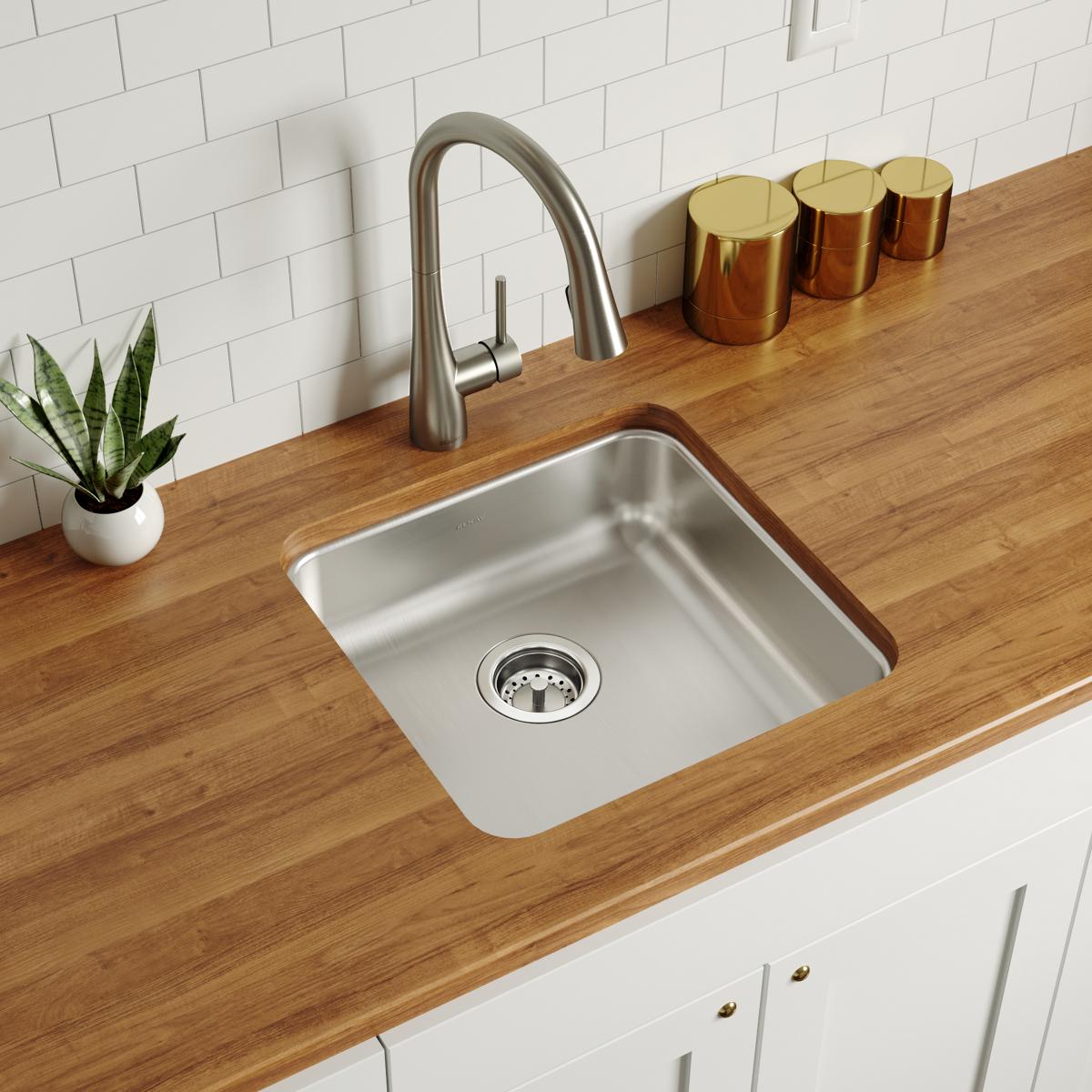 lustrous satin single bowl undermount ada sink