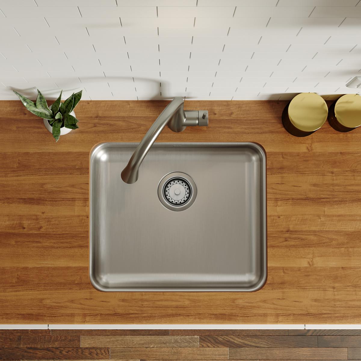 lustrous satin single bowl undermount ada sink