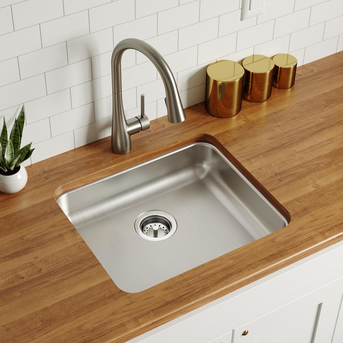 lustrous satin single bowl undermount ada sink
