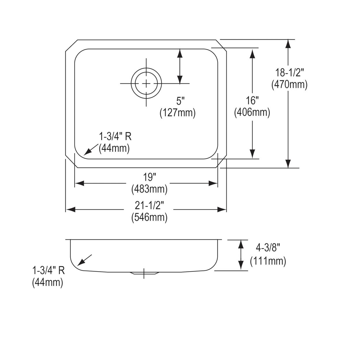 lustrous satin single bowl undermount ada sink