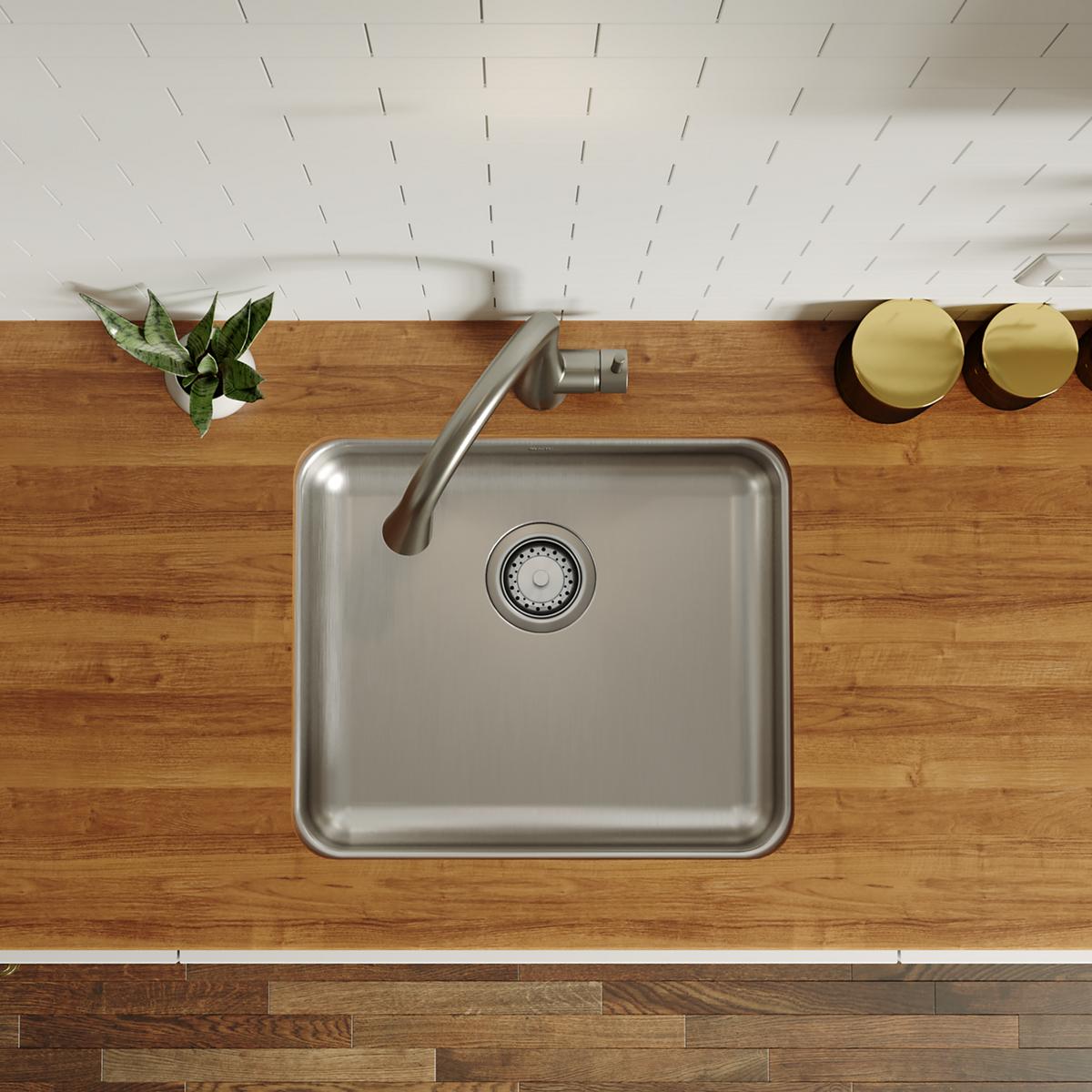 lustrous satin single bowl undermount ada sink