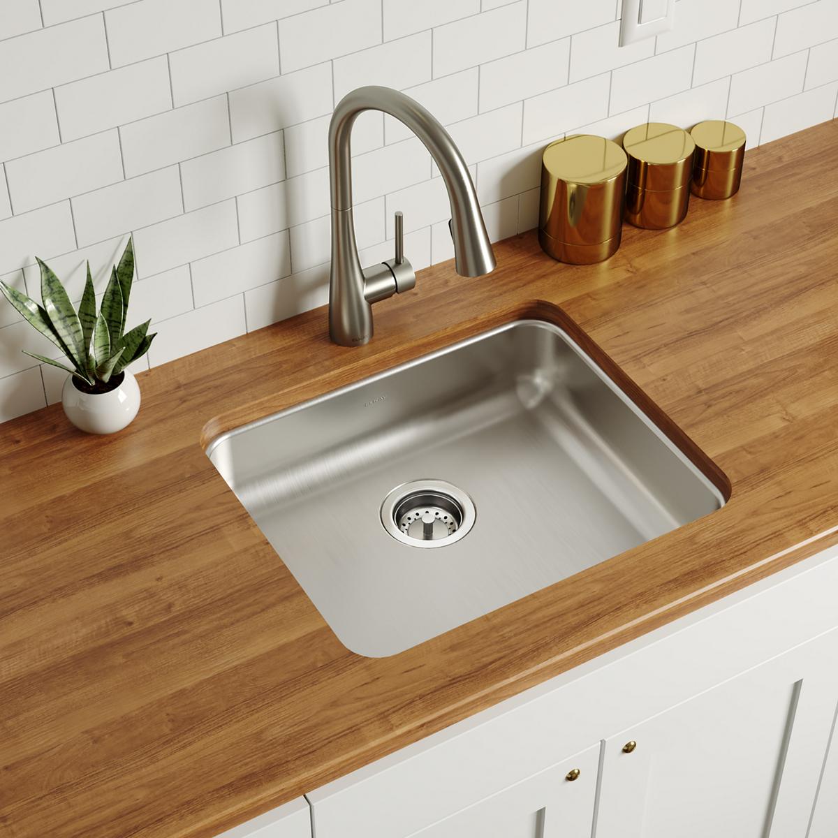 lustrous satin single bowl undermount ada sink