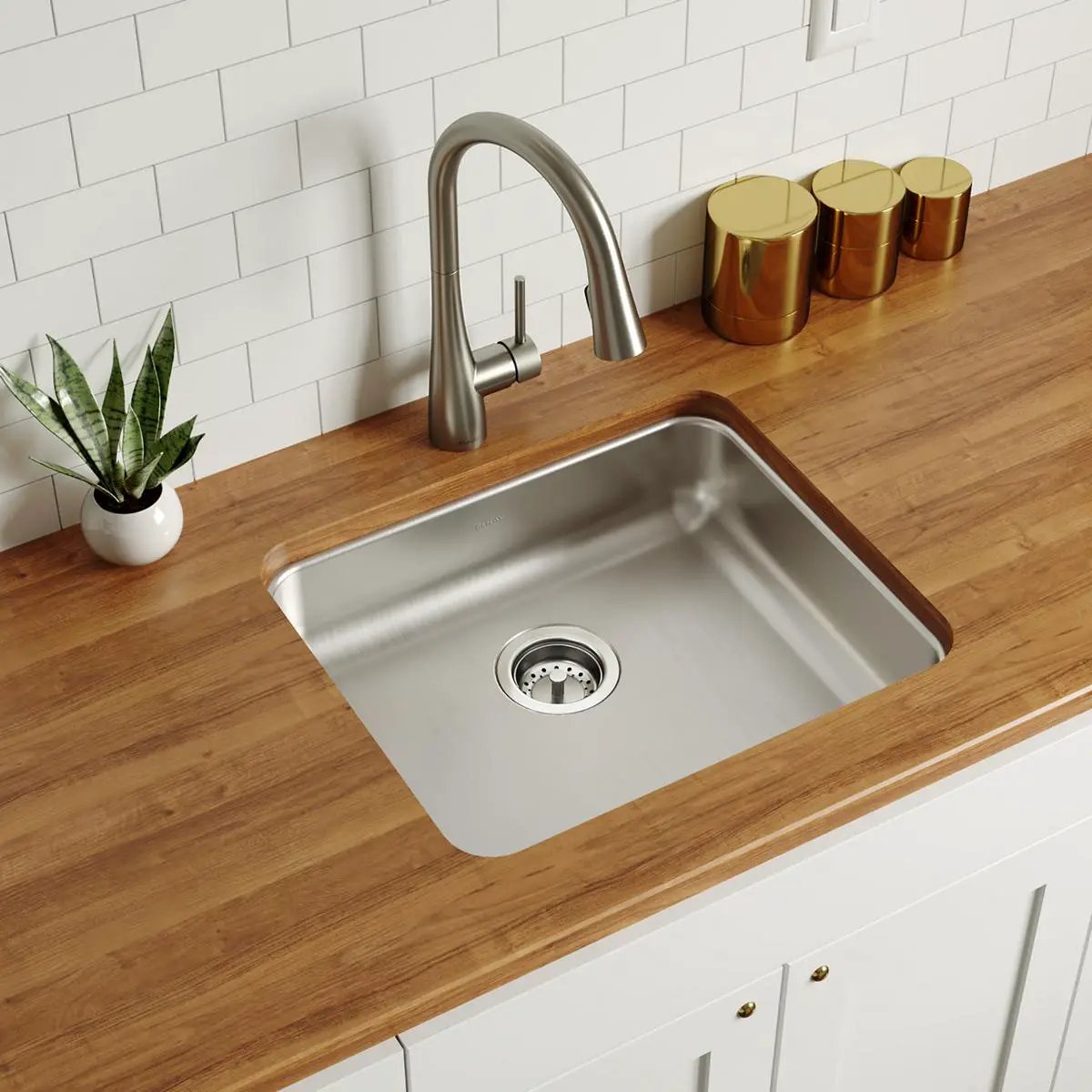 lustrous satin single bowl undermount ada sink