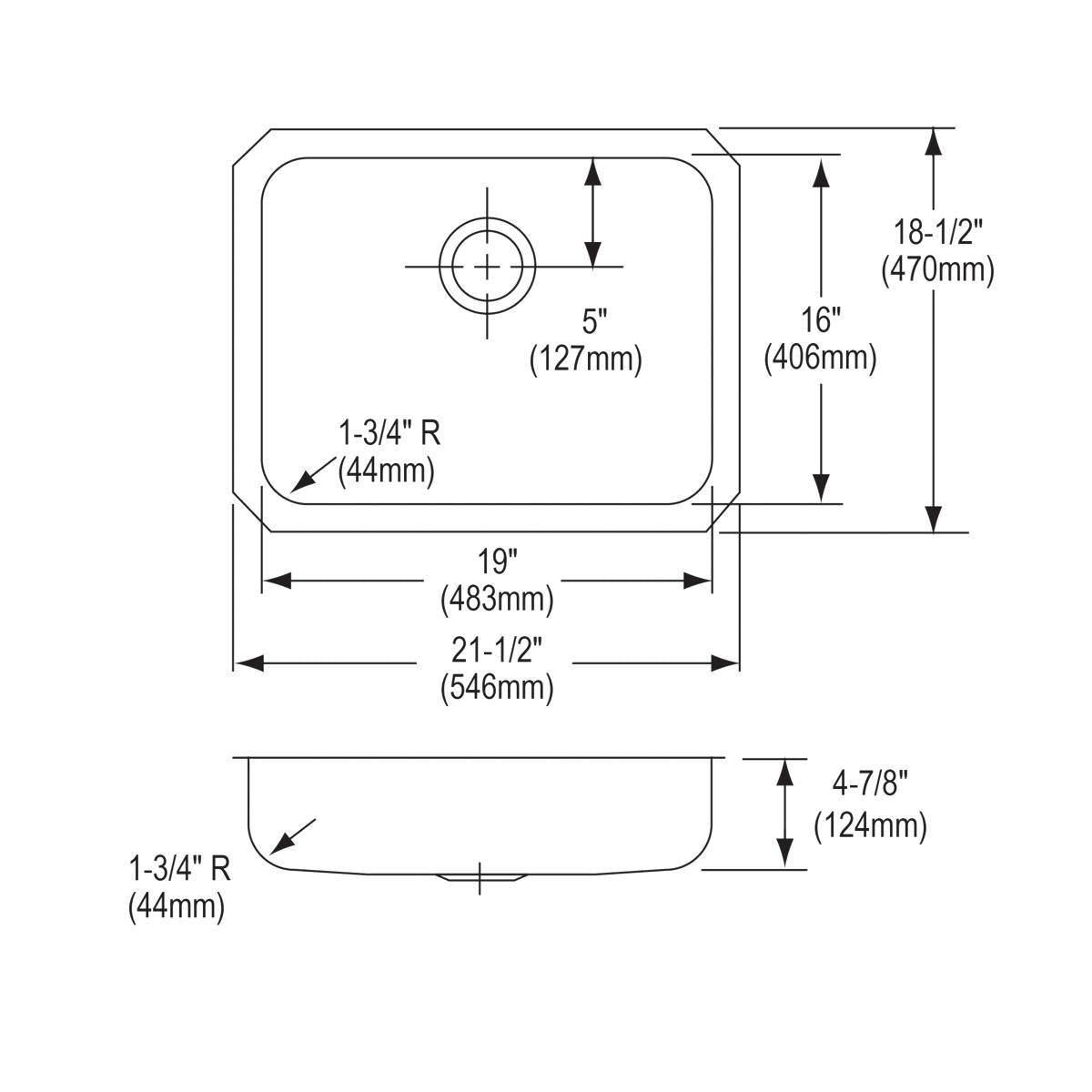 lustrous satin single bowl undermount ada sink