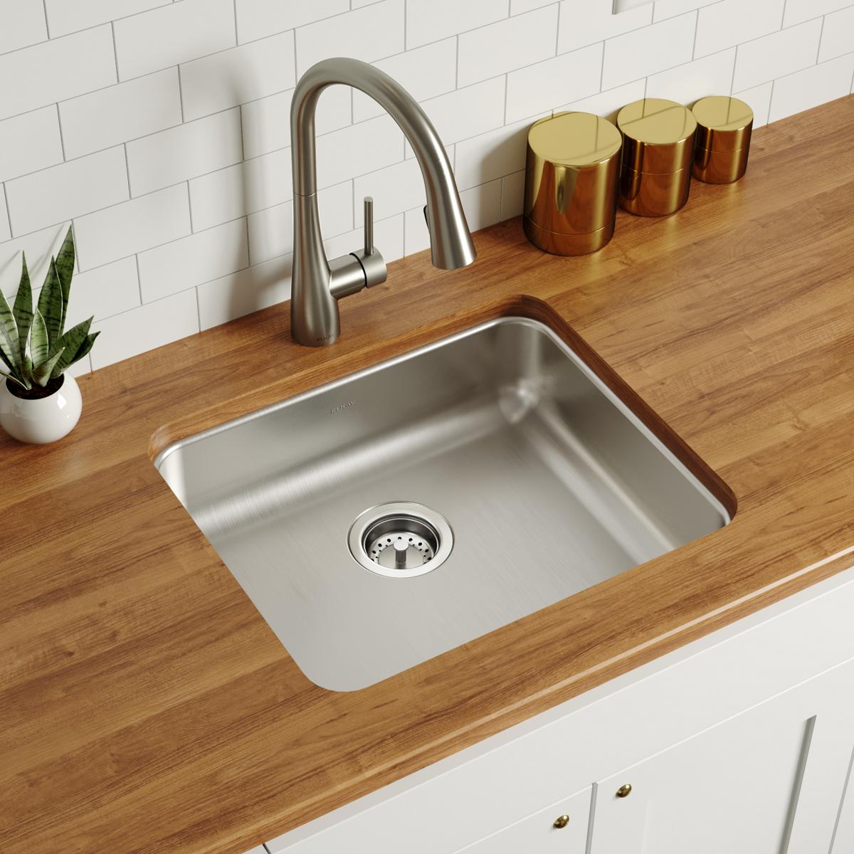lustrous satin single bowl undermount ada sink