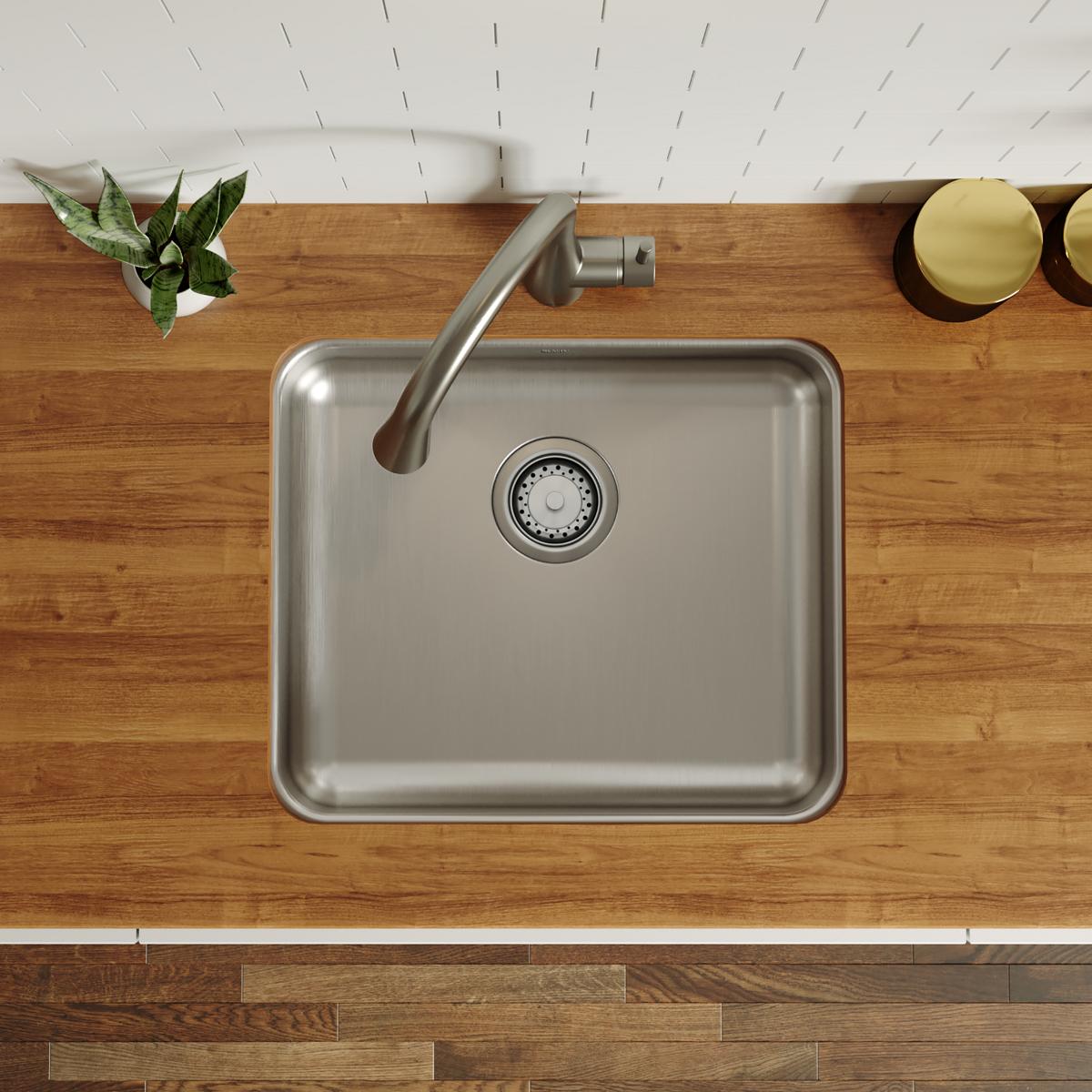 lustrous satin single bowl undermount ada sink
