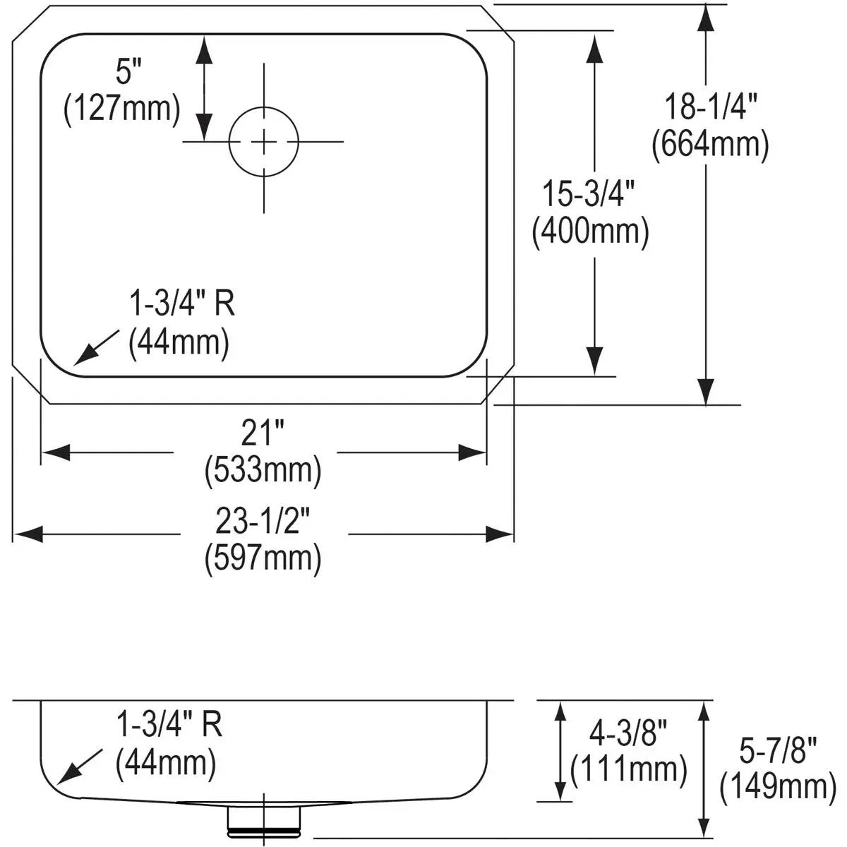 lustrous satin single bowl undermount ada sink