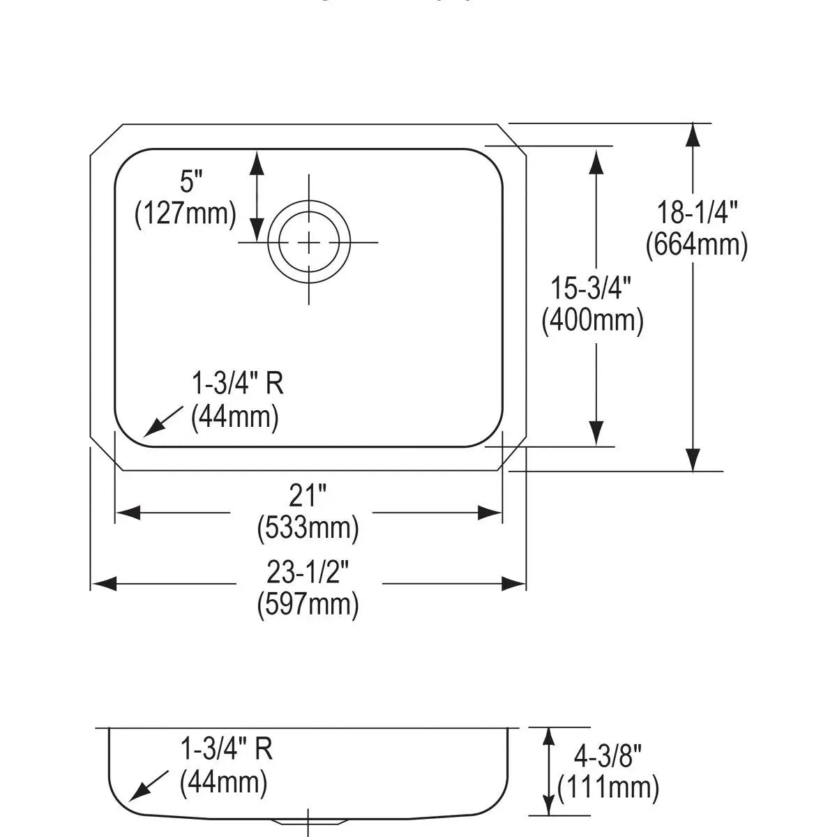 lustrous satin single bowl undermount ada sink