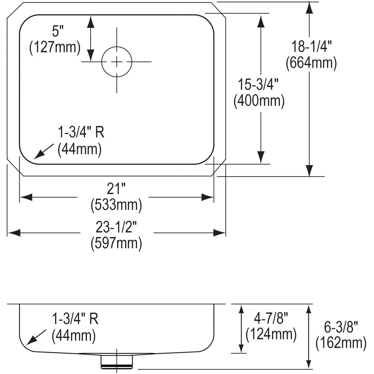 lustrous satin single bowl undermount ada sink