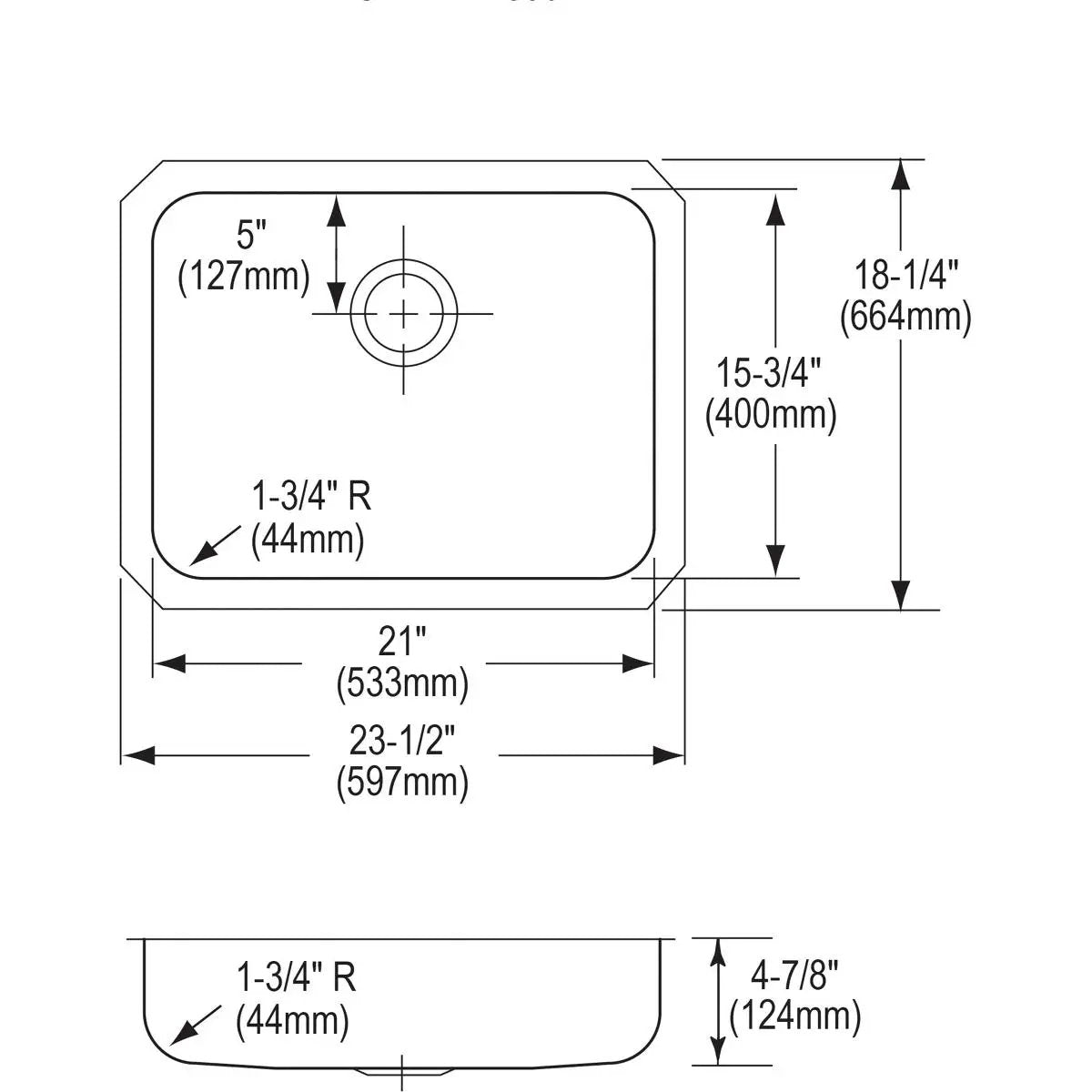 lustrous satin single bowl undermount ada sink