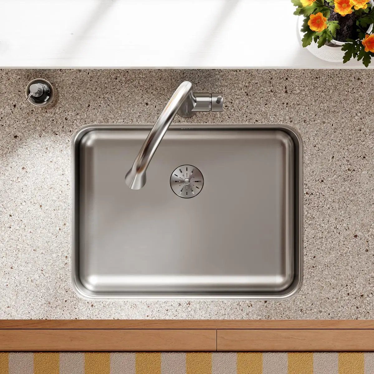 lustrous satin single bowl undermount ada sink