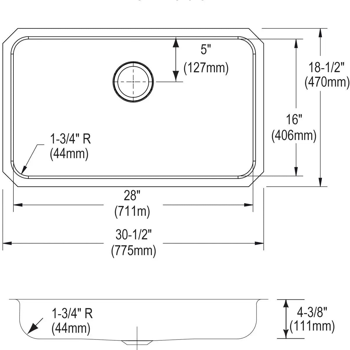lustrous satin undermount ada sink