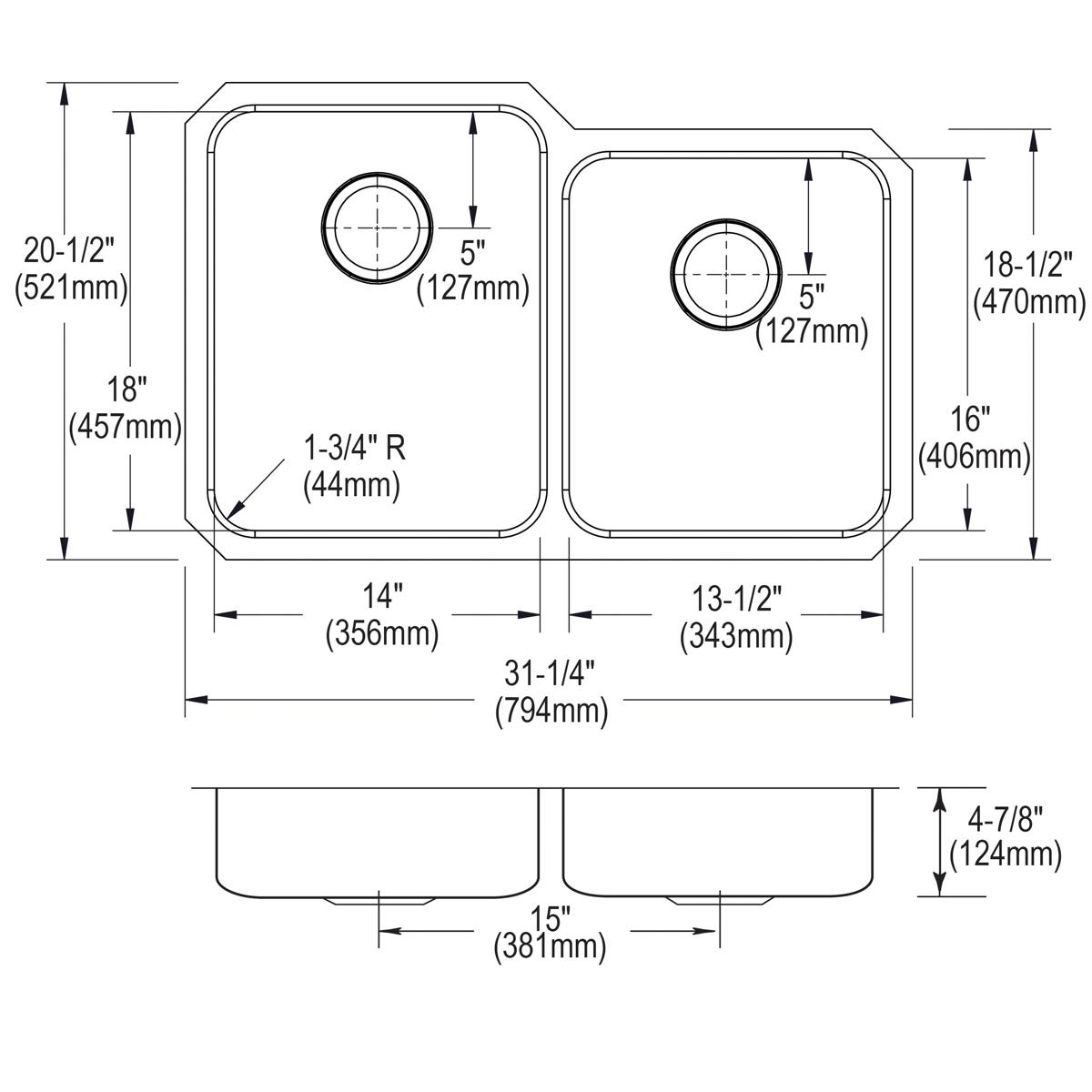 lustrous satin undermount ada sink