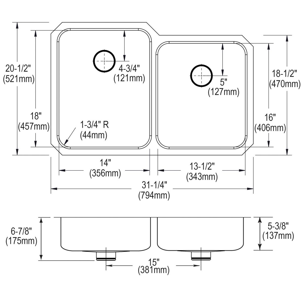 lustrous satin undermount ada sink