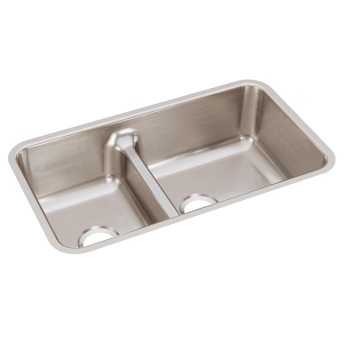 lustrous satin double bowl undermount sink