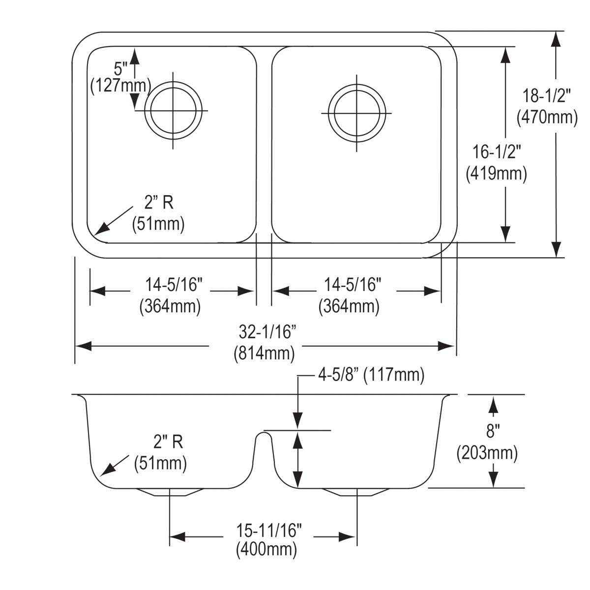 lustrous satin double bowl undermount sink