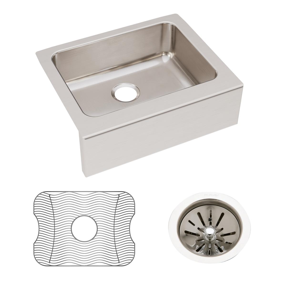 lustrous satin single bowl farmhouse sink