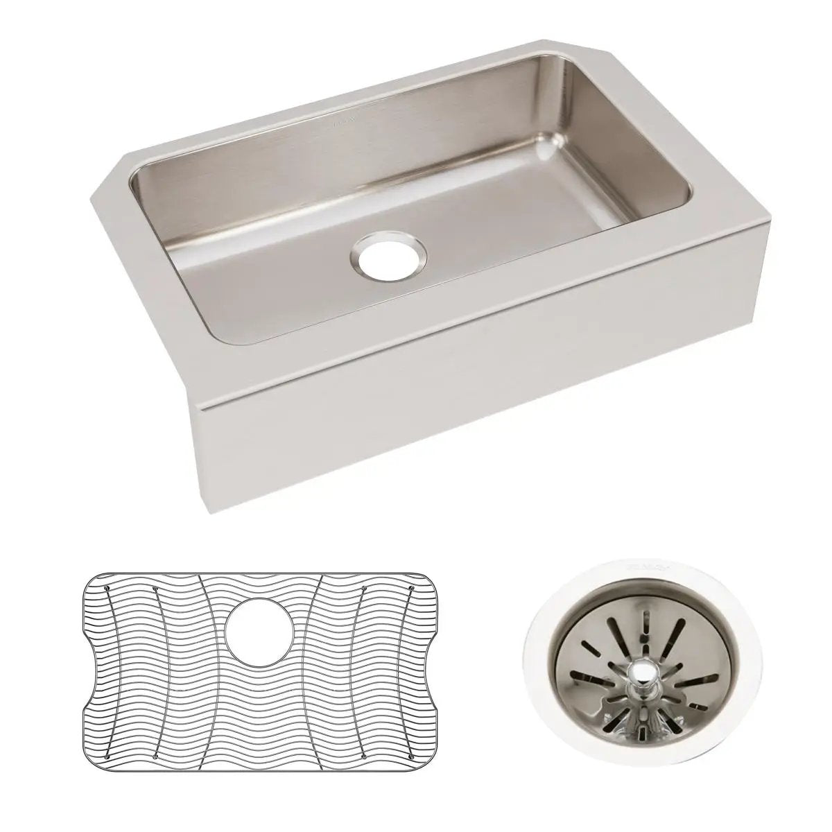 lustrous satin single bowl farmhouse sink