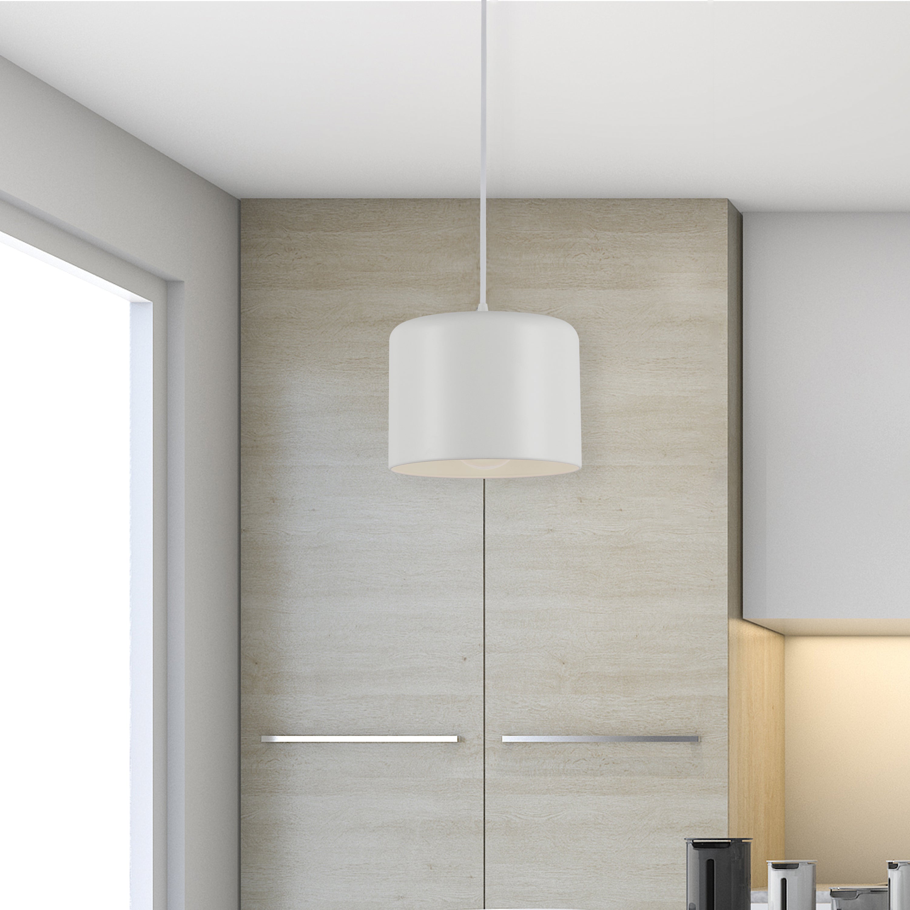 matte white shade pendants