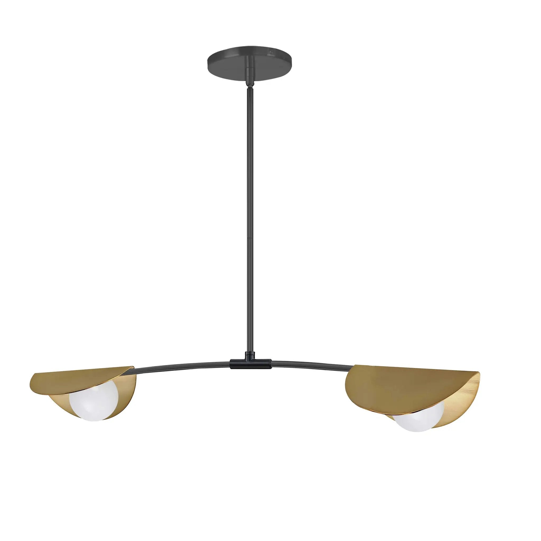 Dainolite 2 Light Halogen Horizontal Pendant with White Glass by Dainolite