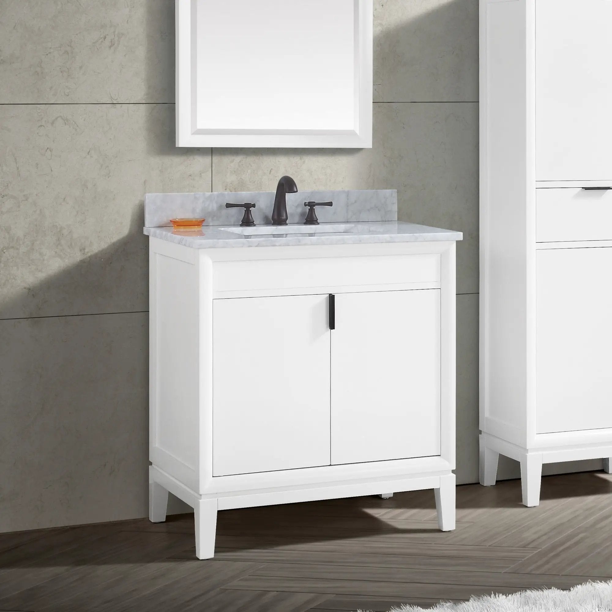 white vanity base