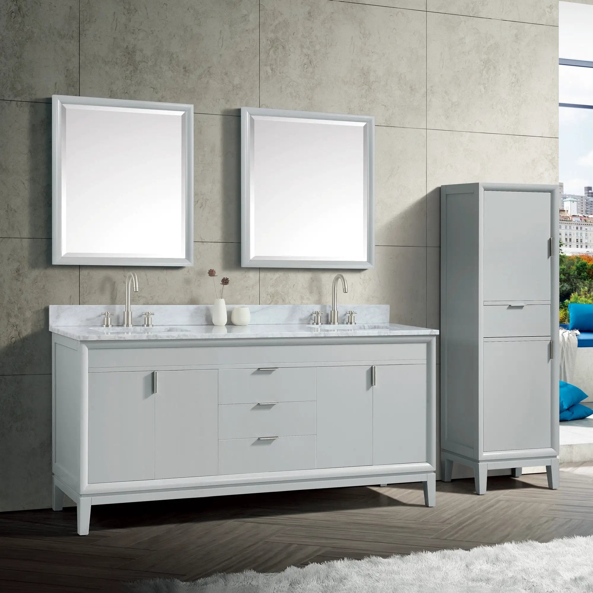 dove gray vanity base