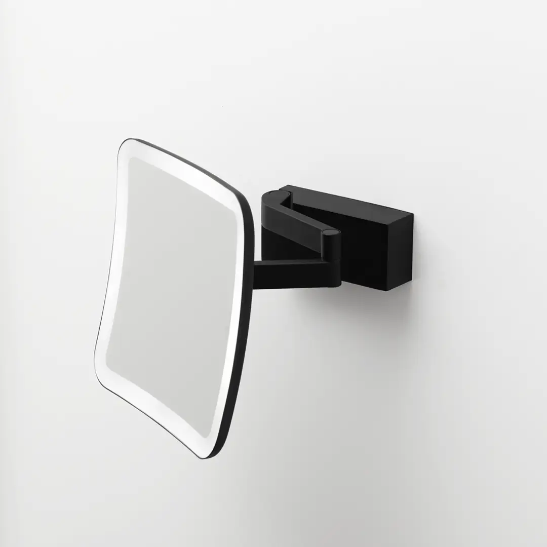 black matte cosmetic mirror