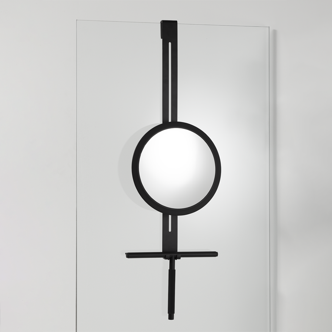 black matte cosmetic mirror