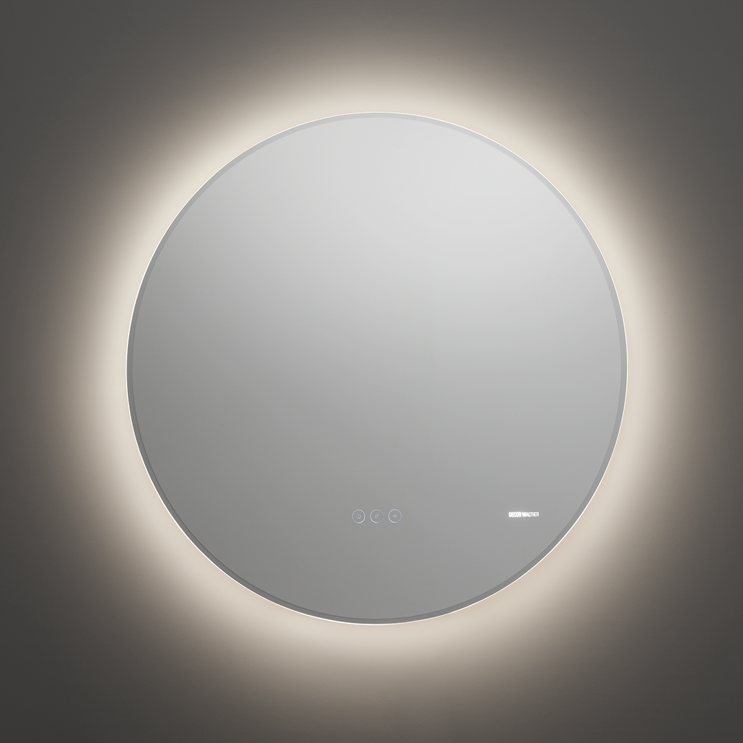 chrome led wall mirror