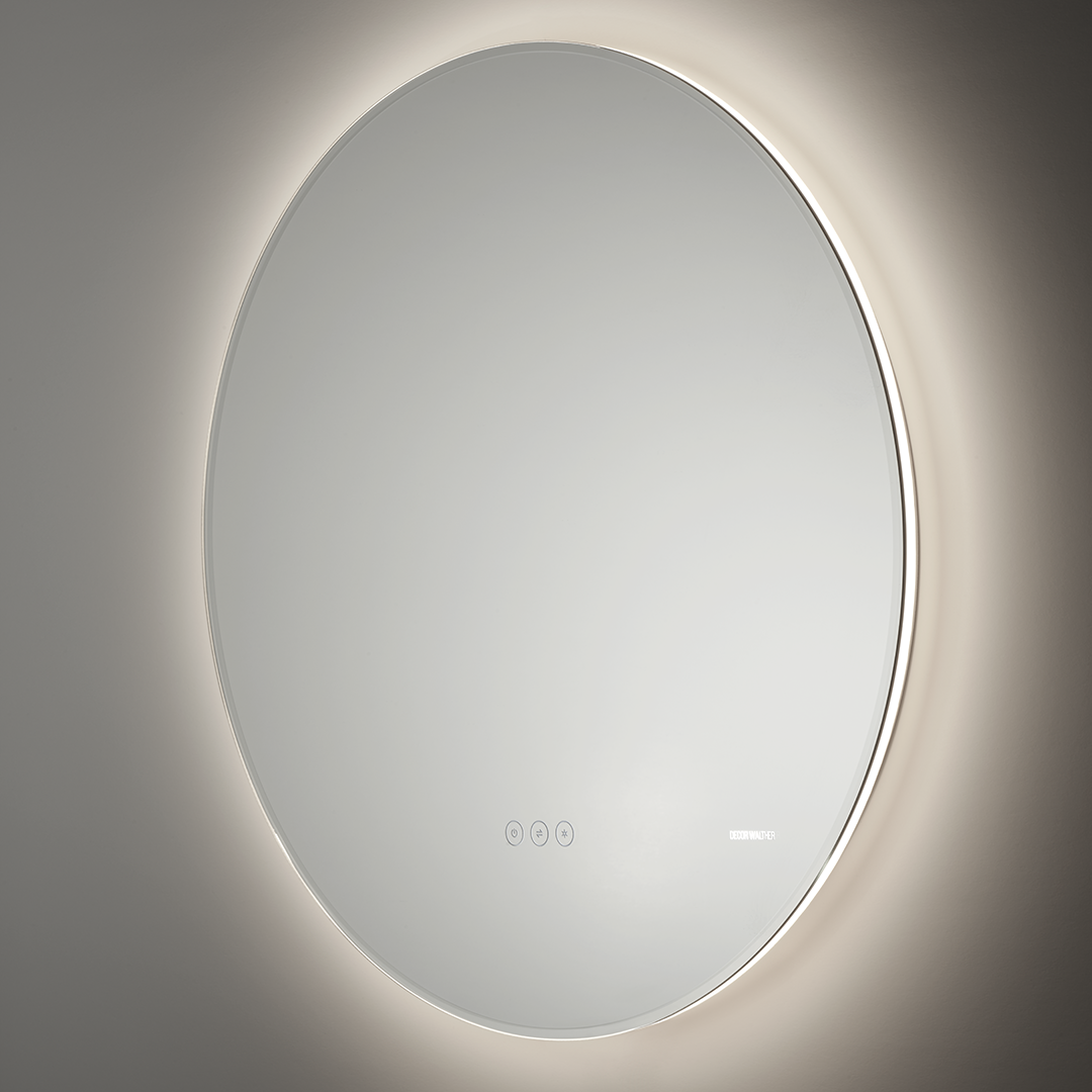 chrome led wall mirror