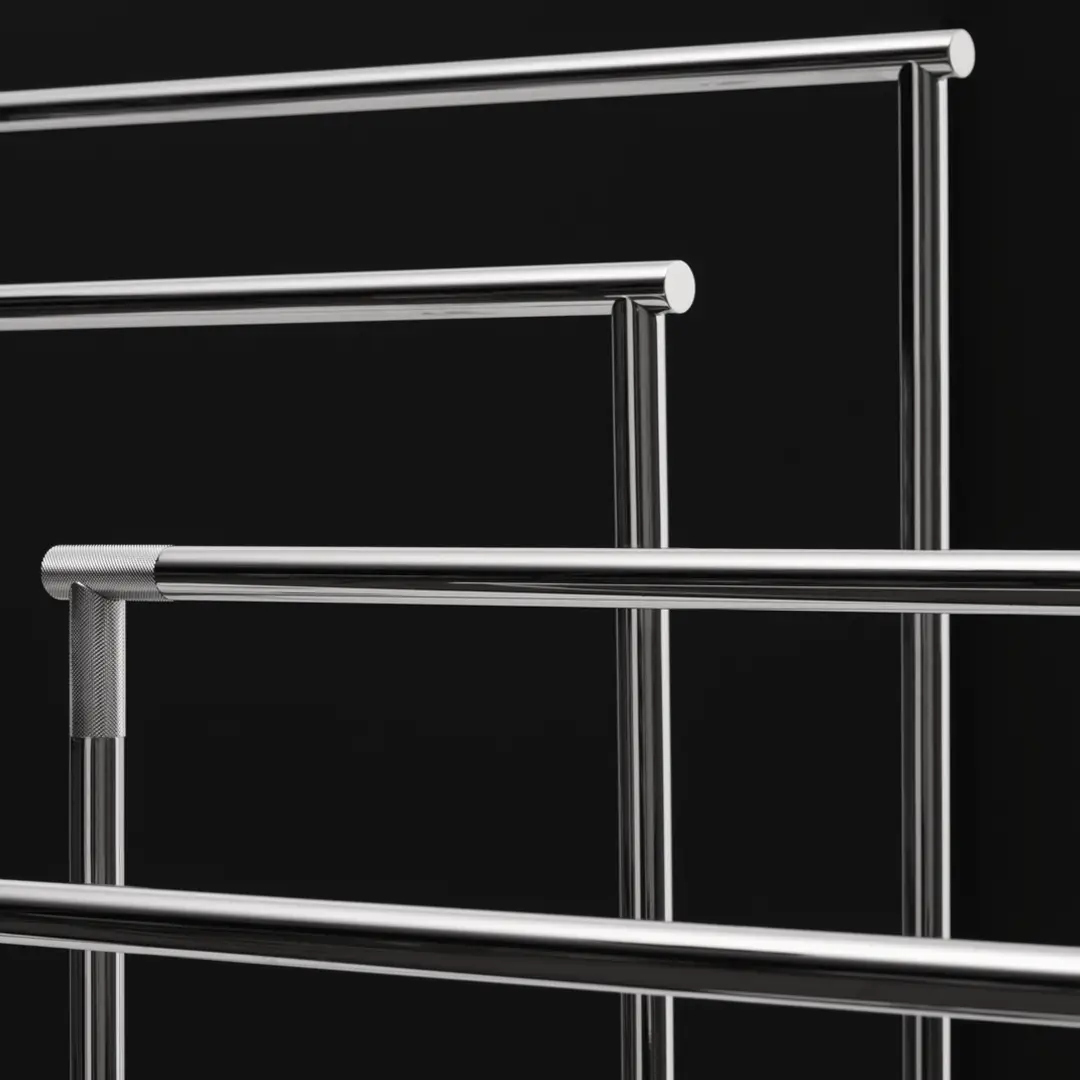 chrome towel stand