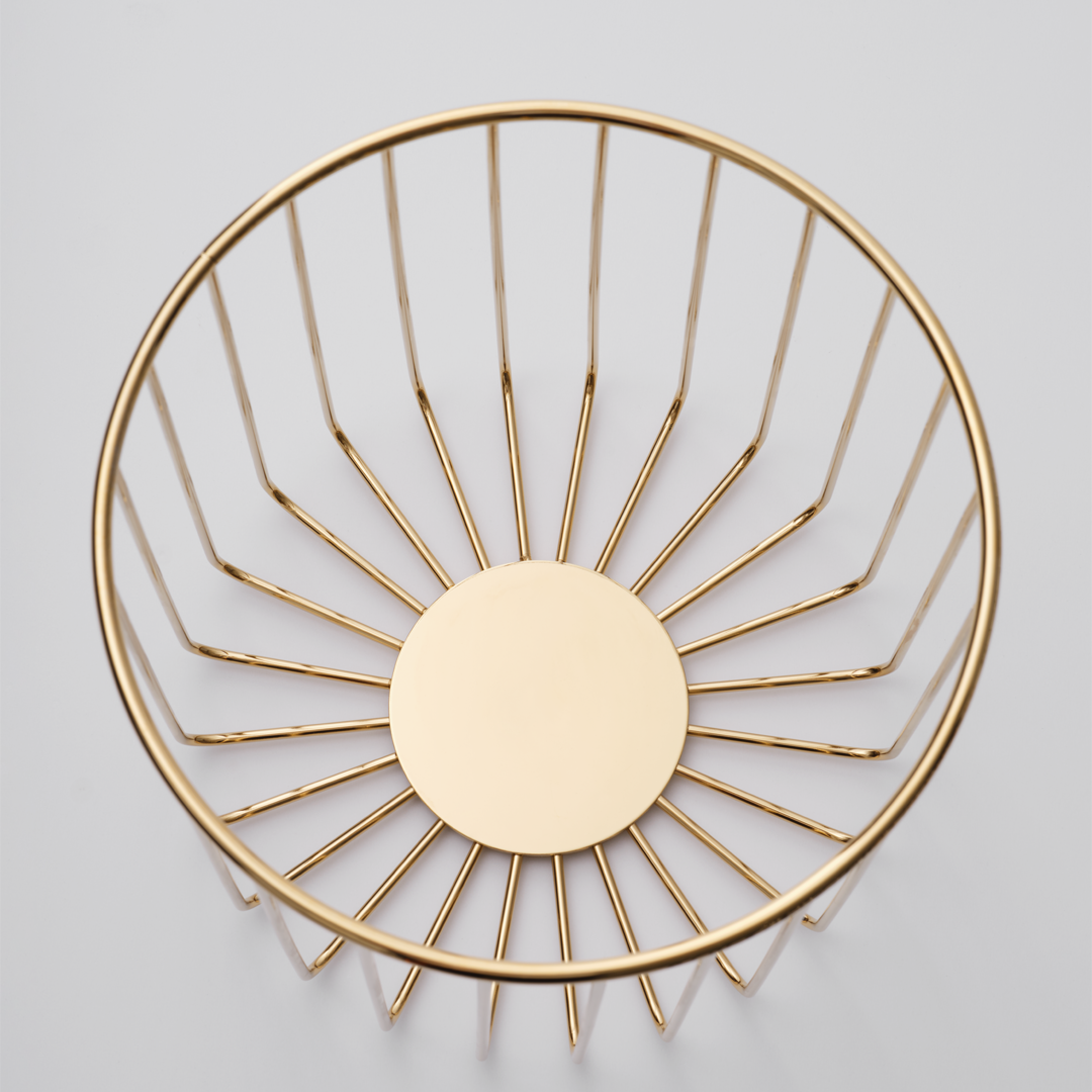 gold basic towel basket