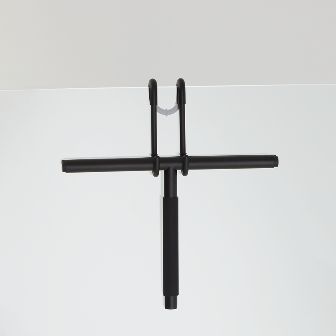 black matte basic hook for shower enclosure