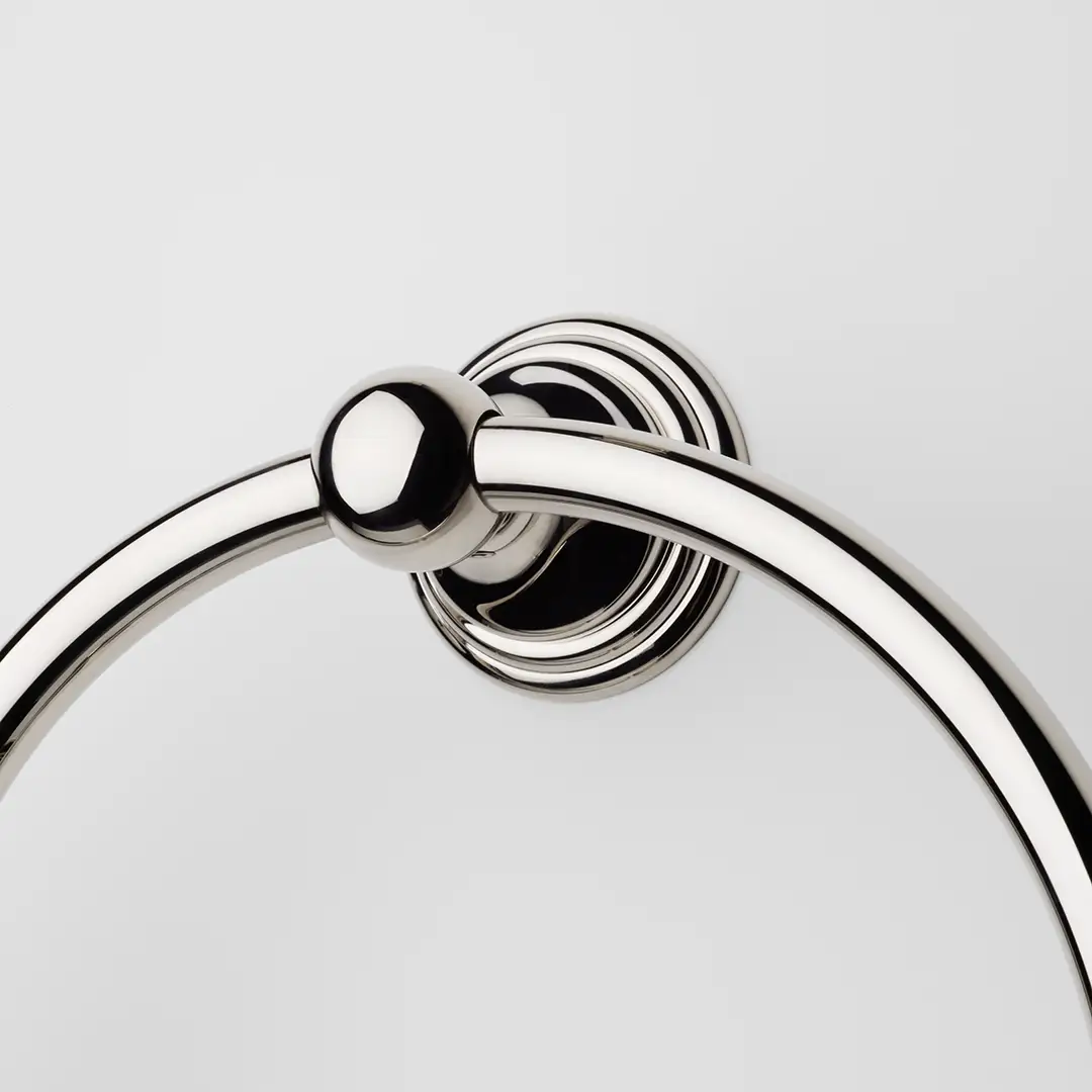 nickel polished towel ring