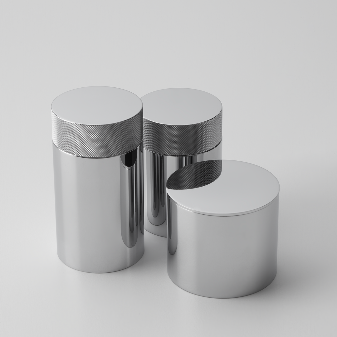 chrome multi-purpose box with lid