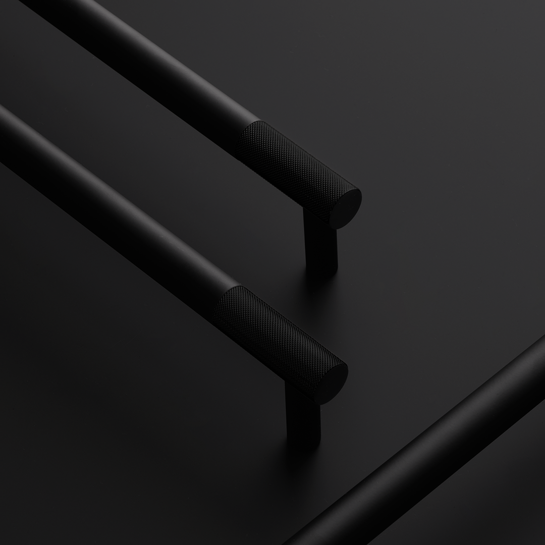 black matte towel rail