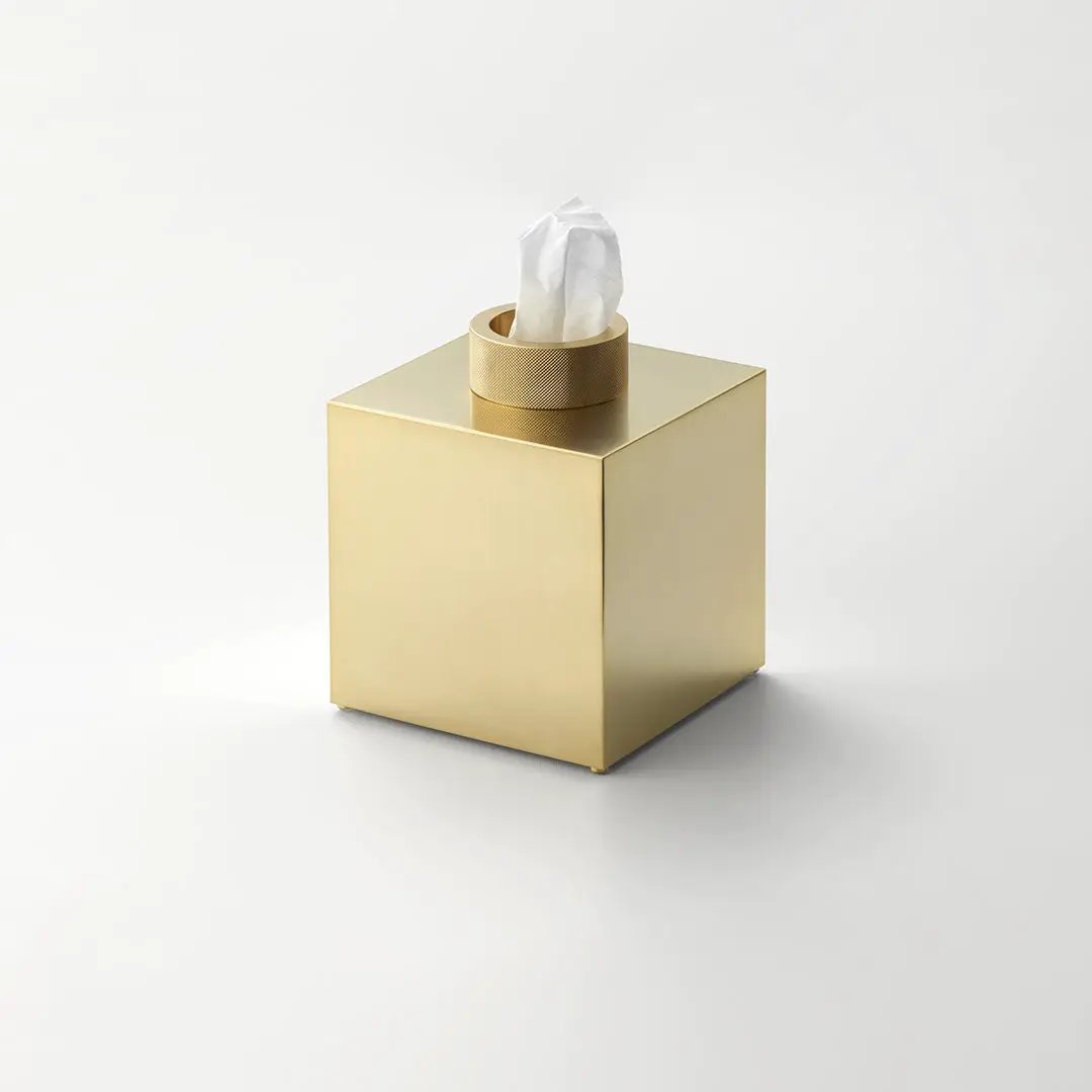 gold matte tissue box